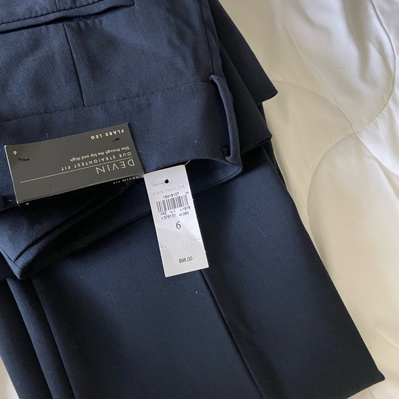 NWT Ann Taylor Devin Trousers, Navy, Size 6 - Picture 9 of 10